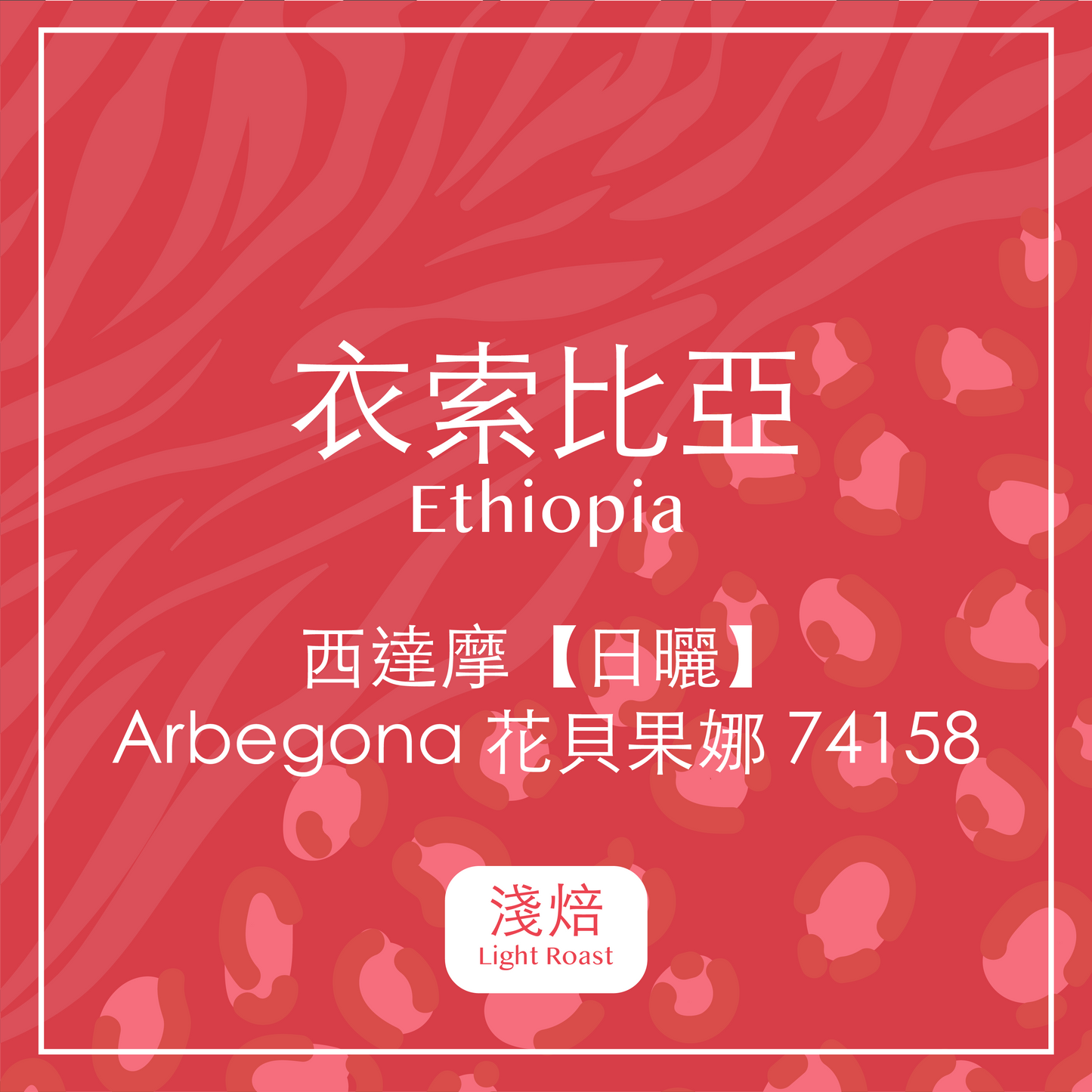 衣索比亞・西達摩【日曬】Arbegona 花貝果娜 (淺焙)